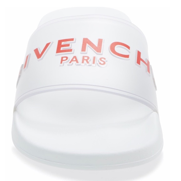 Givenchy Logo Slide Transparent/Red Sandal 40 / 10 - Picture 4 of 6